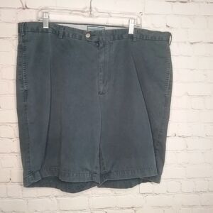 Peter Millar Men's Size 40 Sage Blue Cotton Flat Front Denim Golf Shorts